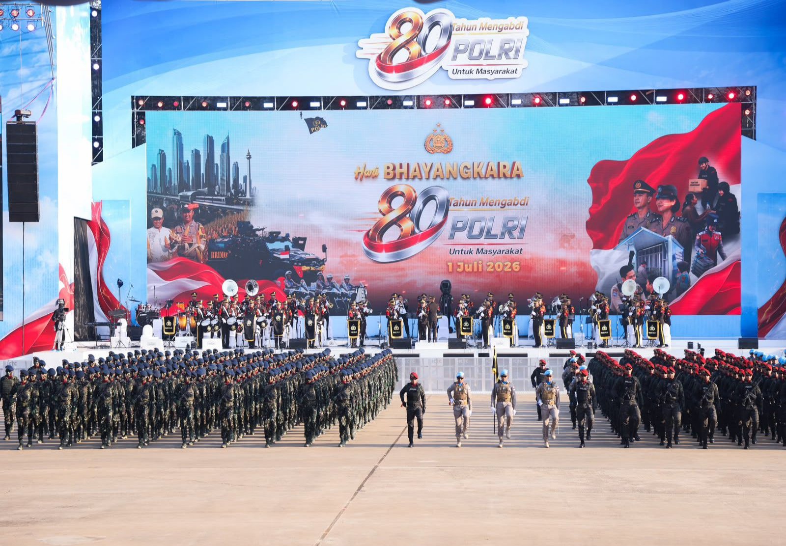 AHY menyampaikan ucapan selamat Hari Bhayangkara ke-80 kepada seluruh jajaran Kepolisian Negara Republik Indonesia. 