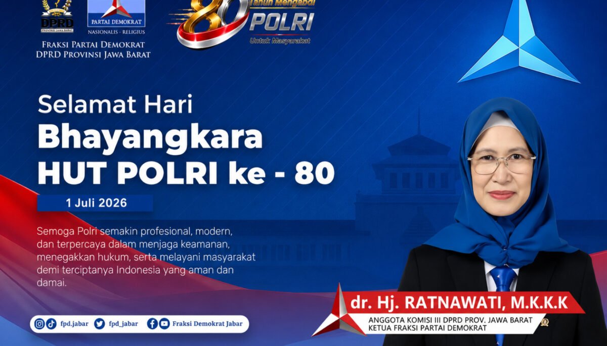 Hj. Ratnawati, menyampaikan ucapan selamat memperingati Hari Bhayangkara ke-80 yang diperingati pada 1 Juli 2026. 