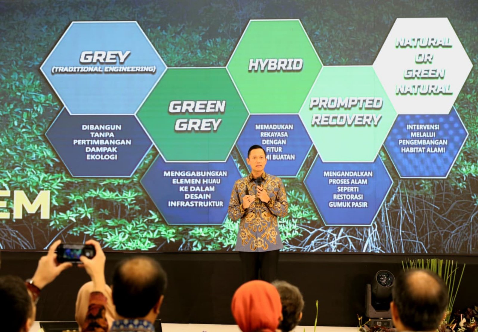 AHY menegaskan ancaman kenaikan muka air laut (sea level rise) tidak dapat dipandang semata-mata sebagai persoalan teknis infrastruktur.
