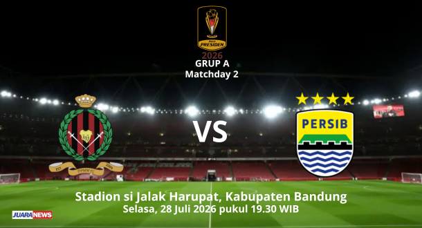 Persib Bandung melakoni laga kedua di penyisihan Grup A Piala Presiden 2026, menghadapi DPMM FC, Selasa (28/7/2026) mulai pukul 19.30 WIB.