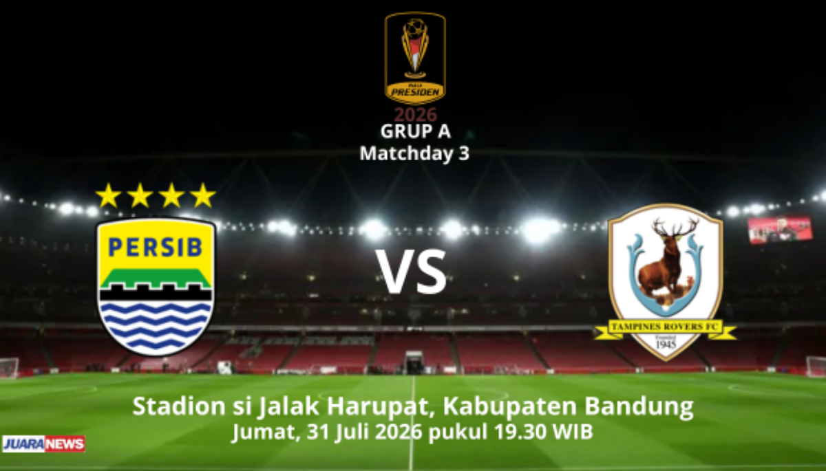 Ini Susunan Pemain Persib vs Tampine di Penyisihan Grup A Piala Presiden 2026