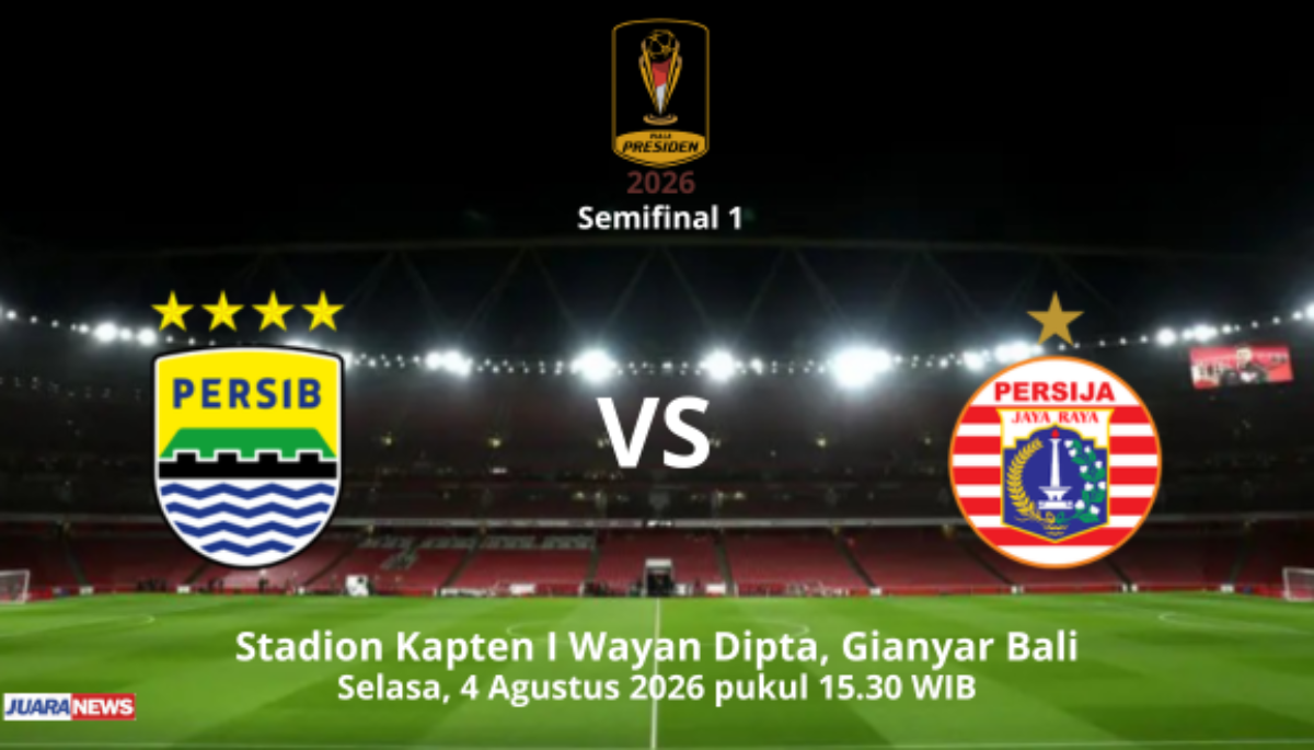 Laga seru bakal tersaji di Stadion Kapten I Wayan Dipta, Selasa (4/8/2026) sore, saat Persib melawan Persija di Semifinal Piala Presiden 2026. 
