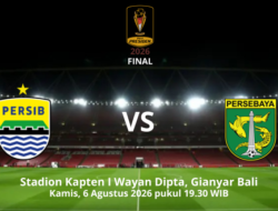 Ini Susunan Pemain Persib vs Persebaya di Final Piala Presiden 2026