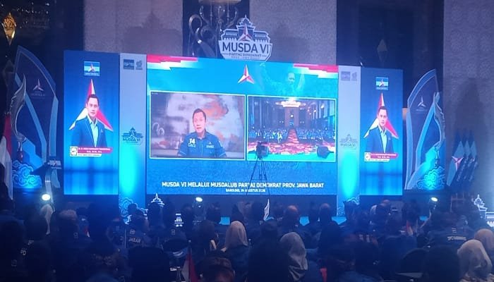 Anton Sukartono Suratto kembali terpilih sebagai ketua DPD Partai Demokrat Jabar dalam Musda VI Partai Demokrat Jaba, Senin (24/8/2026).