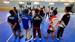 NPCI Muara Enim uji coba Goalball dengan NPCI Kota Bandung. (foto: juaranews/rahman)