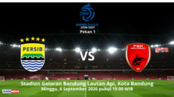 Tiket Persib kontra PSM pada laga perdana Super League 2026-2027 di Stadion GBLA, Minggu (6/9/2026) mendatang, sudah mulai dijual.