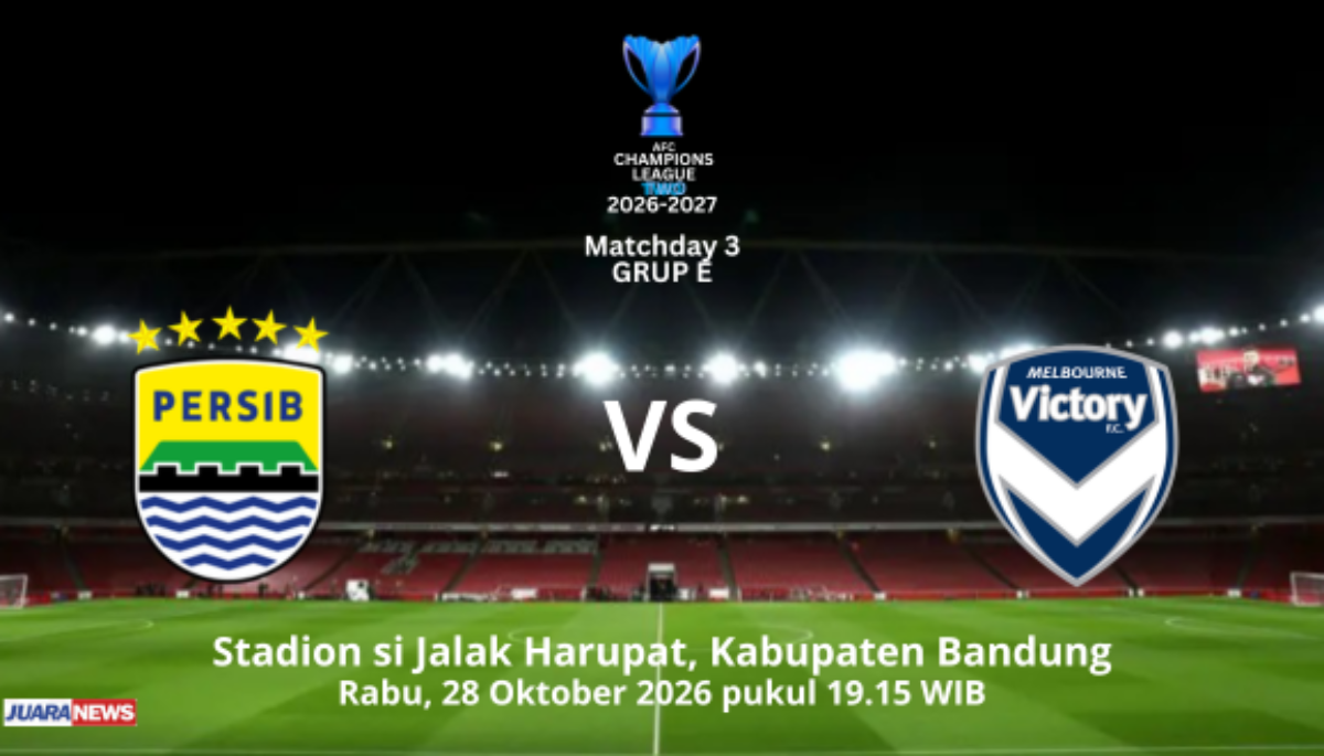 Persib melakoni laga berat pada matchday 3 Grup E ACL Two, menghadapi Melbourne Victrory di SJH, Kabupaten Bandung, Rabu (28/10/2026) malam.