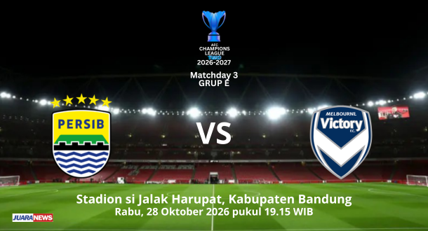 Persib melakoni laga berat pada matchday 3 Grup E ACL Two, menghadapi Melbourne Victrory di SJH, Kabupaten Bandung, Rabu (28/10/2026) malam.