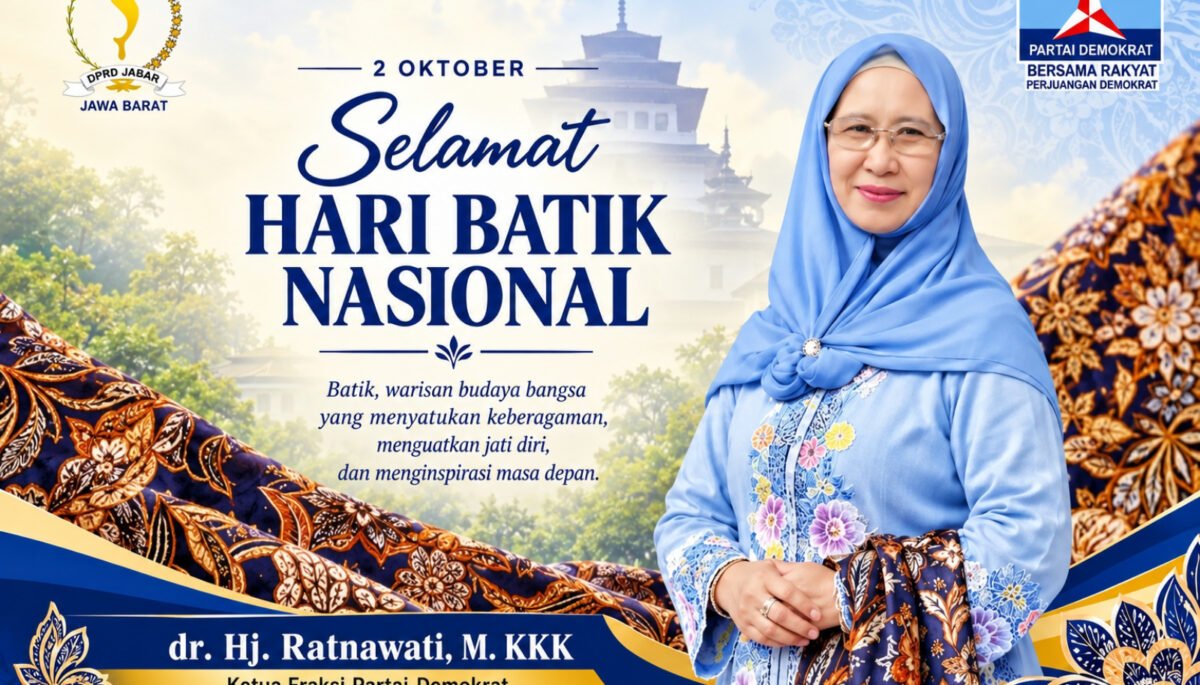 Hj. Ratnawati, mengajak masyarakat menjadikan peringatan Hari Batik Nasional sebagai momentum untuk mencintai, menjaga, dan melestarikan batik