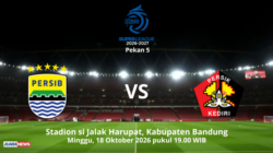 Ini Susunan Pemain Persib vs Persik pada Laga Pekan 5 Super League 2026-2027
